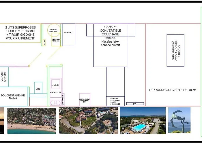 Centre à Pieds, Studio-cabine 4 Pers Max, Promo 7 Nuits * Porticcio (Corsica)
